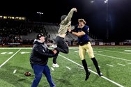 Rapid reaction: Bishop McDevitt wins PIAA 5A football championship in OT, Saunders sets Pa. records