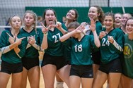 Scenes from Trinity girls volleyball win over West York