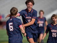 Scenes from Hershey boys state quarterfinal soccer win